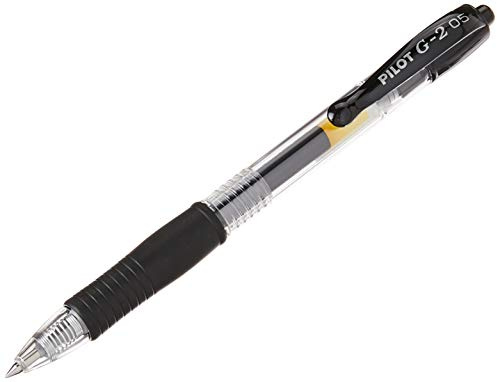 Pilot 040101201 G205 Retractable Gel Rollerball 0.5 mm Tip (Box of 12) - Black