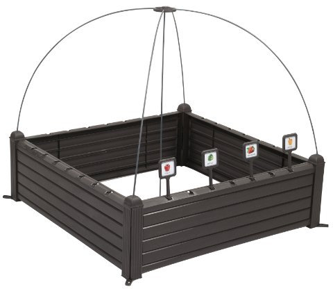 Keter 17192097 Kräutergarten Raised Garden Bed, Holzoptik, Kunststoff, braun