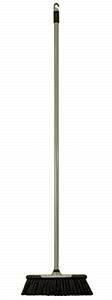 Elliott 26.5cm Plastic Broom And Handle With Stiff Fill Silver