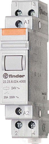 Finder 222380124000PAS Installationsschütze, 12 VAC, 1 Schließer, 1 Öffner, 20 A, Kontaktmaterial: AgSnO2
