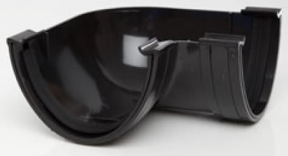 Polypipe RD503B Black Polyflow Deep Capacity [Black] Angle 90 Degree RD503 for 117mmx 75mm PVCu Half Round deepline guttering Systems
