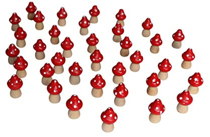36 Stk Fliegenpilze 2,2cm Pilze Holz Fliegenpilz Glücksbringer Deko Glückspilze Herbstdeko Weihnachtsdeko Tischdeko Dekopilze Holzpilze Basteln Pilz Streuteile Fliegenpilz Streu Silvesterdeko