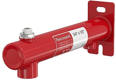 Flamco Flexconsole ¾ para fijar jarrones de expansión Flexcon (2-25 litros) a una pared, tapón del radiador con purga de aire manual, 27910