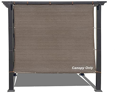 Alion Home Sun Shade Panel Privacy Screen with Grommets on 4 Sides for Outdoor, Patio, Awning, Window Cover, Pergola or Gazebo (10' x 6', Mocha Brown)
