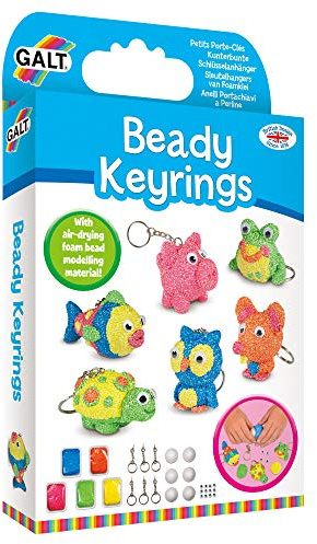 Galt Toys, Beady Keyrings, Craft Kit for Kids, Ages 6 Years Plus