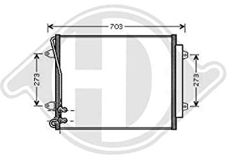 DIEDERICHS DCC1858 KONDENSATOR KLIMAKÜHLER KLIMAKONDENSATOR mit Trockner