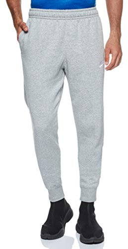 Nike, Jogging, M Nsw Club Jggr Bb, Dk Grey Heather/Argento opaco/Bianco 063, XL