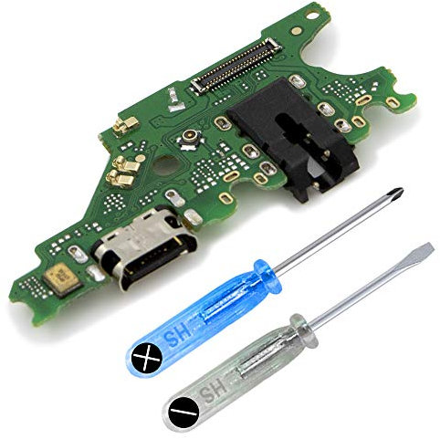 MMOBIEL Connettore Dock Compatibile con Huawei Mate 20 Lite 2018 - Presa di Ricarica USB C - Audio Jack/Microfono/Antenna di Ricambio - incl. Cacciaviti