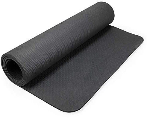 Nextrino Premium Yoga- und Stretchmatte, schwarz