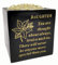 David Fischhoff Vase funéraire noir avec inscription dorée pour tombe (noir et doré – Lily, Daughter)