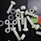 50 x têtes plates en nylon, vis de machine en plastique pour traverse, M5 x 20mm, boulons, écrous et rondelles
