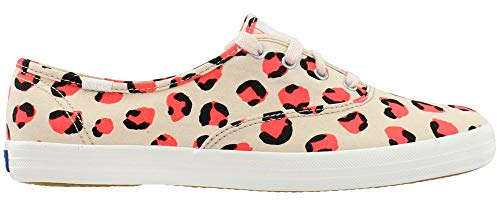 Keds Women's Champion Leopard, Light Pink/Coral, 4 UK
