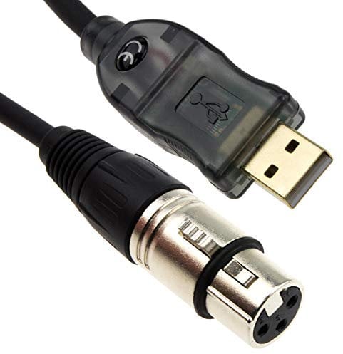 kenable Audio Interface Cable USB TO XLR PC to Microphone Adapter Lead 3m [3 metres]
