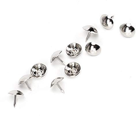 Sheens Chiodo per tappezzeria, 300 Pezzi Finitura Argento per tappezzeria Chiodi retrò in Ferro Bianco Argento Scatola Regalo per Gioielli mobili Mobili Borchie Decorative 9 MM