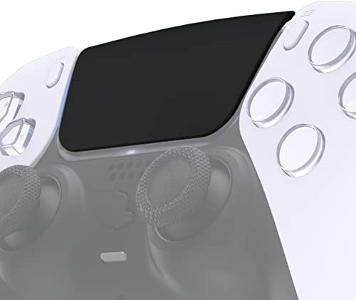 eXtremeRate Ersatz Touchpad Shell für ps5 Controller BDM-010/020/030/040, Custom Touch Pad Cover Touchpad-Halter Touchpad Knopf Set Ersatzteil für ps5 Controller -Midnight Black