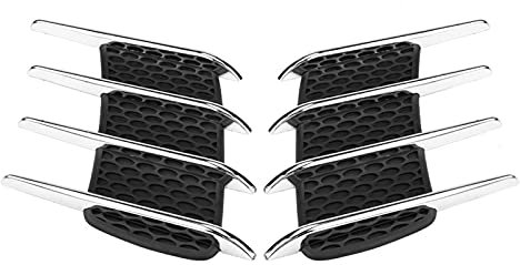 Ventilación de flujo de aire, cubierta de flujo de aire, par de capó exterior de coche, entrada de aire lateral, ventilación de flujo, aletas de tiburón, salida, adhesivo decorativo