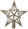 Glitzernde Weihnachtsbaumspitze, 5-Punkt-Stern-Design, The Spirit of Xmas (Gold)