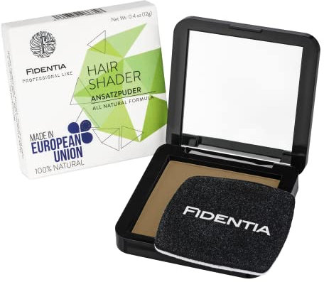 Fidentia Premium Hair Shader | 100% Natur Haar Concealer | in der EU hergestelltes Ansatzpuder - 12g hellbraun
