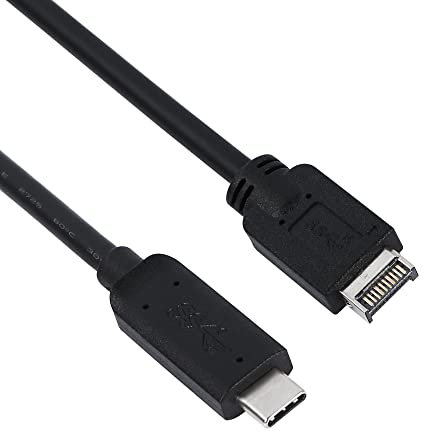 CERRXIAN USB3.1 Front Panel Extension Cable,Type E Male to Type C Male Internal Adapter Cable -0.5M/1.5FT