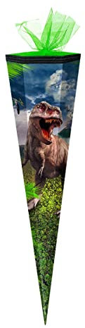 Schultüte / Zuckertüte / 85cm / eckig / Dinosaurier T-Rex