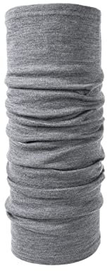 Embouro Cache-Cou 100% Laine Mérinos, Masque de Ski Cache-Cou Écharpe Couvre-chef pour Femme et Homme (Gris)