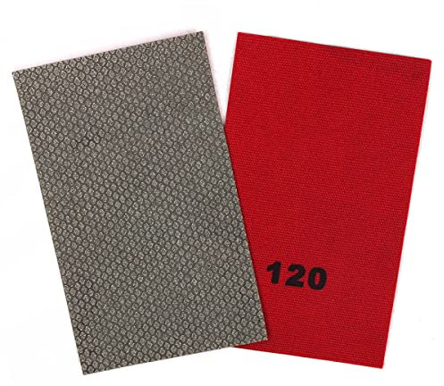 HOMESOM Papel de lija de diamante galvanizado, papel de lija abrasivo grano 120 para piedras de cerámica de vidrio