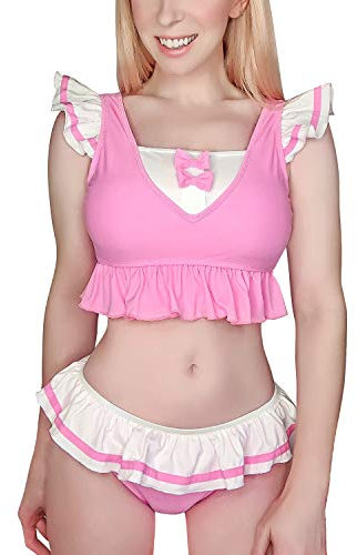LittleForBig à Volants Ensemble Tankini Deux Pièce Maillot de Bain - Anime Idol XXL