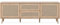 HOMIFAB Meuble TV cannage et Effet Bois 175 cm - Padang