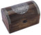 Ajuny Dekorative Schmuckschatulle aus Holz mit Mandala-Blumen design auf dem Deckel Schmuckkästchen Aufbewahrungs organisator, Andenken, Schmuckstückhalter Uhrenbox Geschenke, Braun, 22,9 x 15,2 cm