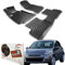 Trimak Passgenau 3D Fussmatten Auto Kompatibel mit Renault Clio 3 2006-2012 Auto Zubehör 1. und 2. Reihe Gummimatten Autos TPE Allwetter Geruchlos rutschfest Vorne und Hinten Schwartz