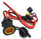 Zigarettenanzünder Buchse,kfz steckdose buchse mit 2M Anschlusskabel,12V-24V KFZ Steckdose,12v steckdose wasserdicht, Zigarettenanzünder KFZ Buchse Steckdose für Motorrad Boot LKW PKW