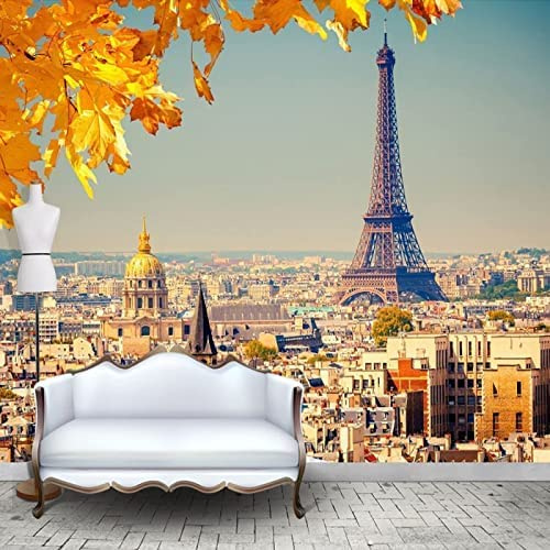 COJIC 3D Selbstklebende Wandtapete Paris Frankreich Eiffelturm Wandkunst Kinderzimmer Restaurant Bar Shop Wohnzimmer Schlafzimmer Wand Poster Dekoration Tapete Wandbild 250 (Breite) x 175 (Höhe) cm