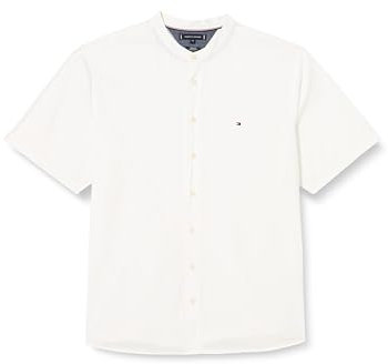 Tommy Hilfiger Chemise Homme Manches Courtes, Blanc (Optic White), S
