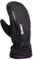 Swany Damen Arctic Touch-Screen kompatibel, isoliert, warm, langlebig, Leder, Winter-Fäustlinge mit Schnellverschluss-Riemen, Schwarz, Größe L
