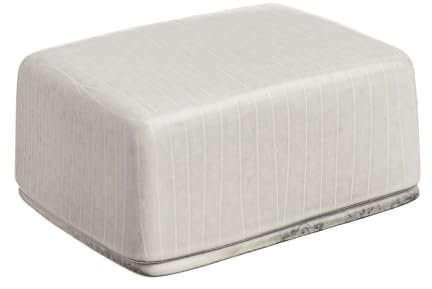 BUTLERS Butterdose für 250gr Packung Butter Keramik Geschirr -HENLEY- Butterschale mit Deckel | Küche Accessoires | Skandinavisches Landhaus Stil Deko | Mikrowellen- & spülmaschinenfest