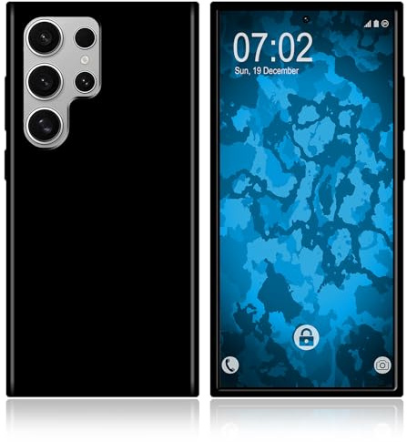 PhoneNatic Case kompatibel mit Samsung Galaxy S24 Ultra in Schwarz Silikon Hülle Cover
