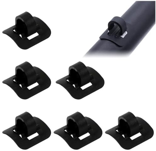 KOMUNJ Pack of 6 Bicycle C-Clip Cable Guide C-Clip Bicycle Pull Attachment MTB Bicycle Frame C Buckle Pull Guide Self-Adhesive for MTB Road Mountain Bike Guide