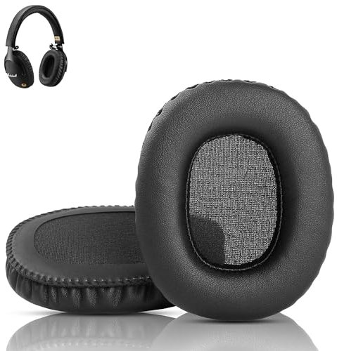 XRHTONG Cuscinetti di Ricambio Prime Compatibili con Marshall Monitor Cuffie Over-Ear Auricolari Cuscino (Pelle Proteica/Schiuma di Memoria)