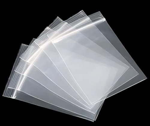 ezkart| 100x Strong Resealable Zip Lock Bags | Reusable Clear Plastic Bags | Ideal for Food Storage Jewellery Medicine (100, 3.5 x 4.5 Inch)