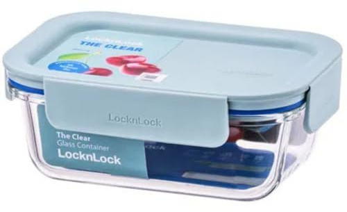 LocknLock 380ml Borosilicate Glass Food Storage Containers with Lid for Fridge, Freezer and Dishwasher, Microwave Safe up to 400°C