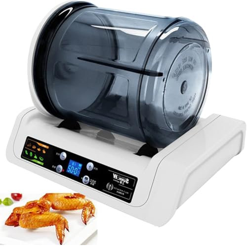 JJENXYYDS Tumbler-Marinator, Vakuum-Tumbler-Marinator für Fleisch und Gemüse, mit Zeitfunktion und LCD-Display, 5-l-Vakuumbehälter, für die Lebensmittelverarbeitung in der Küche