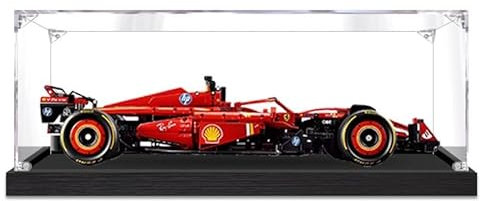 Acryl Vitrine Kompatibel Mit Ferrari SF-24 F1 Rennauto, Schaukasten Showcase Staubdichte Display Case für 42207 - Nicht Enthalten Modellbausatz