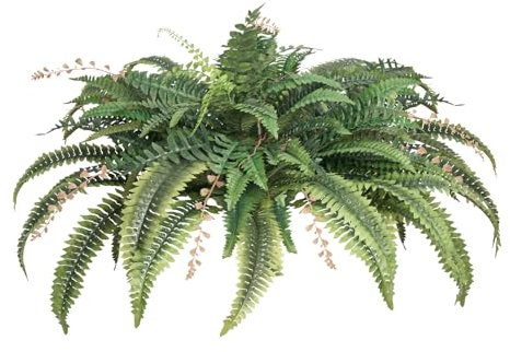 VEVOR Helechos Artificiales, Diámetro de Extensión Natural 94 a 104 cm, Colgantes, Decoración de Pared Resistente a la Luz Solar con 80 Ramas y Maceta, para el Hogar, la Oficina y el Exterior