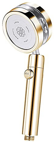 Sirxlevcy Turbocharge Shower Head High Pressure Detachable 360 degree Rotating Showerhead Filter for Bathroom Bath,Gold