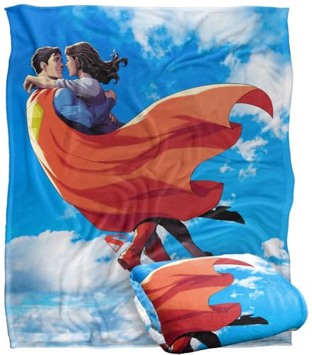LOGOVISION Superman (2025) Superman Lois Embrace Clouds Silky Touch Super Soft Throw Blanket 152 X 127 Cm