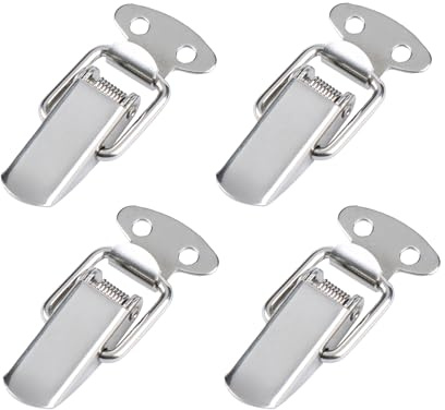 4 PCS Spring Loaded Toggle Latch, 35mm Stainless Steel Duck Billed Buckle, Tension Clasps, Locks Latch Catch Clamp for Drawer, Box, Cabinet, Window, Toolbox