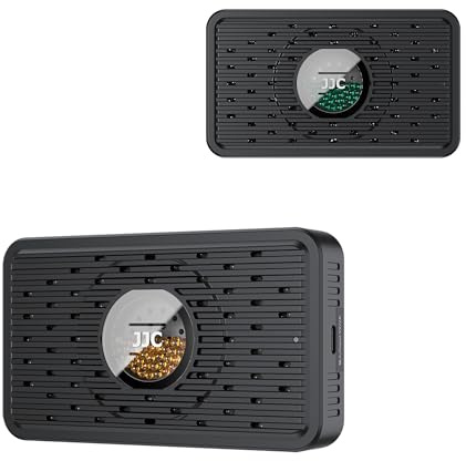JJC Recipiente desecante reutilizable con gel de sílice de 70 g, paquete de 2 unidades de deshumidificador portátil absorbente de humedad con puerto USB-C para una fácil reactivación (naranja a verde