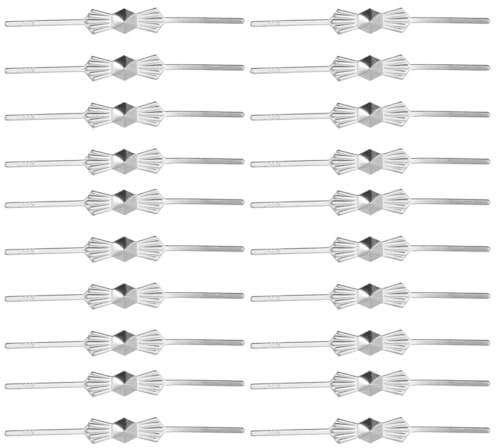 CLISPEED 300 Stück Metall Kronleuchter Bowtie Verbinder Clips Silber Kristall Ersatzteile für Deckenleuchten mit Hoher Tragfähigkeit und Rostschutz für Heim Bürobeleuchtung