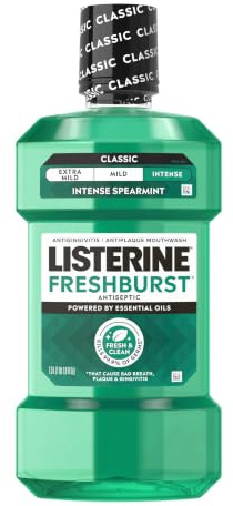 Listerine, Antiseptic Adult Mouthwash Fresh Burst, 1 liter