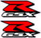 GSXR Suzuki Motorrad-Aufkleber, Rot, Aufkleber, hochwertig bedruckter Vinyl-Aufkleber, 2 x